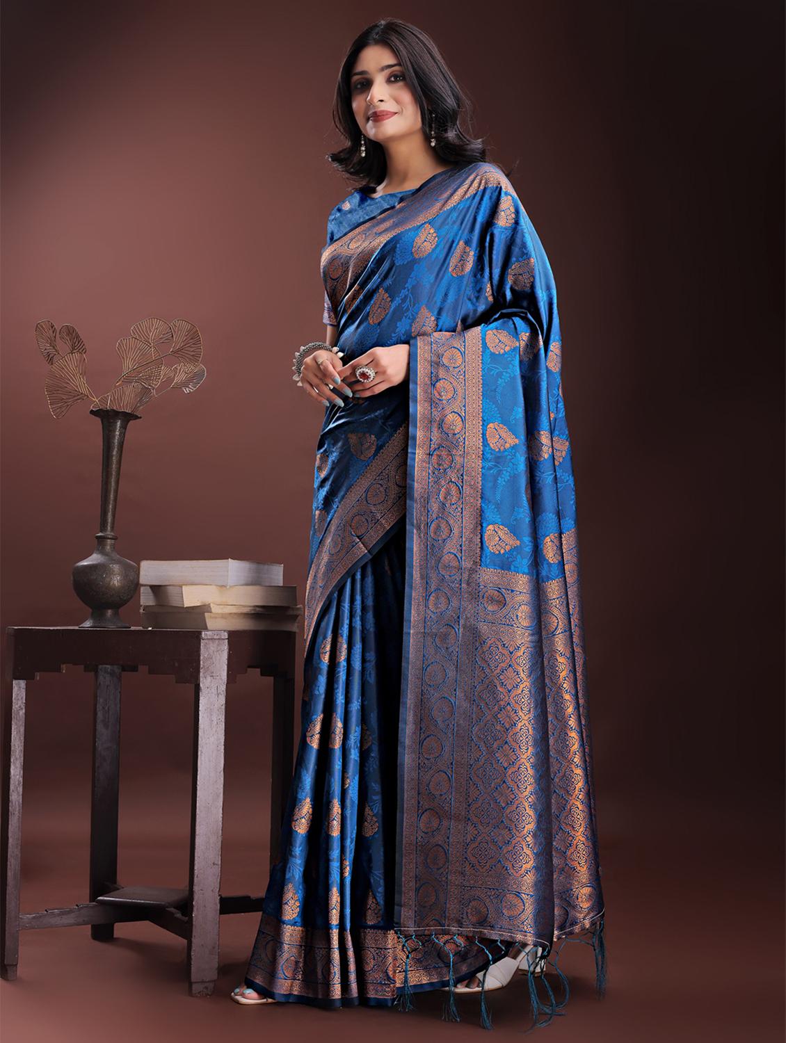 women self design banarasi saree with blouse - 21969934 - Standard Image - 2