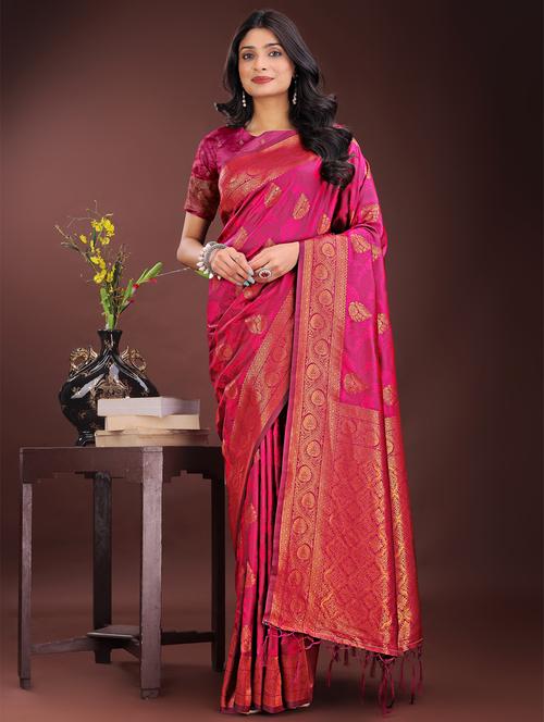 women self design banarasi saree with blouse - 21969938 - Standard Image - 0