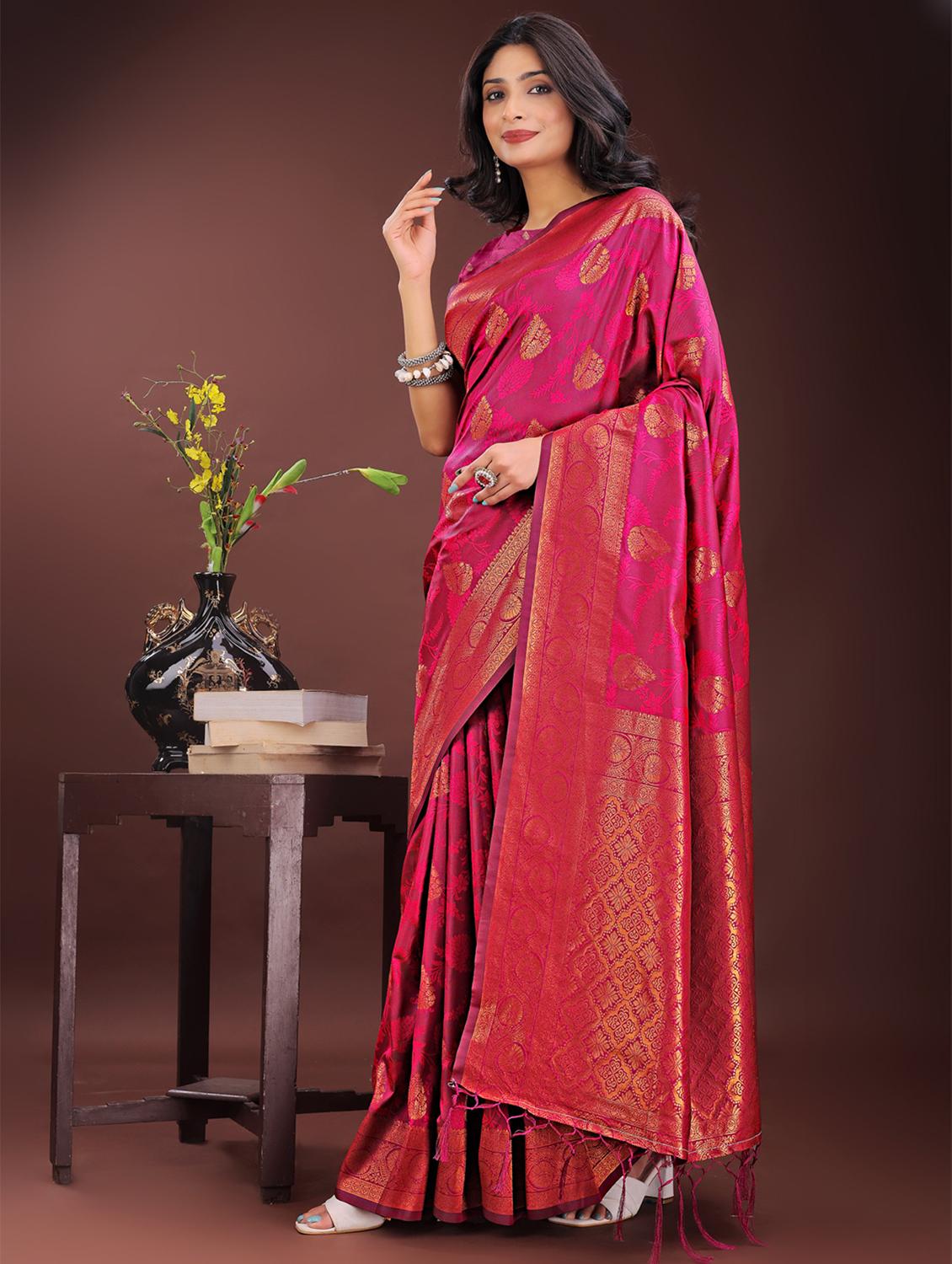 women self design banarasi saree with blouse - 21969938 - Standard Image - 2