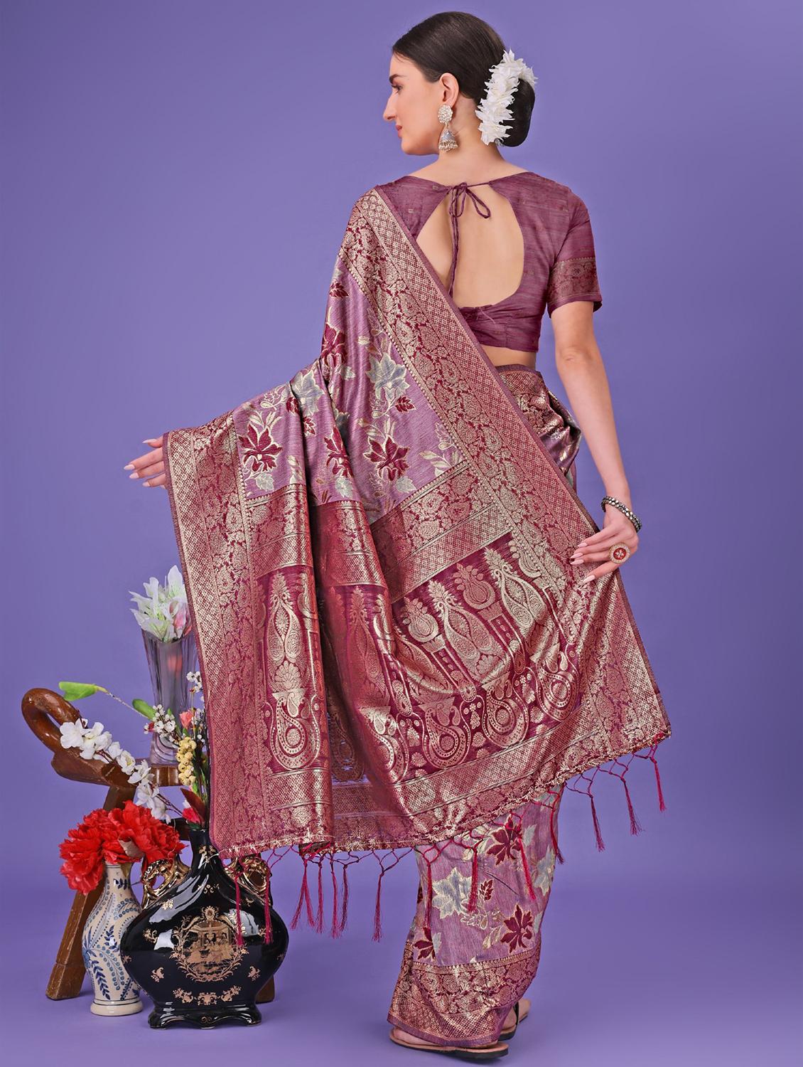 women self design banarasi saree with blouse - 21969967 - Standard Image - 2