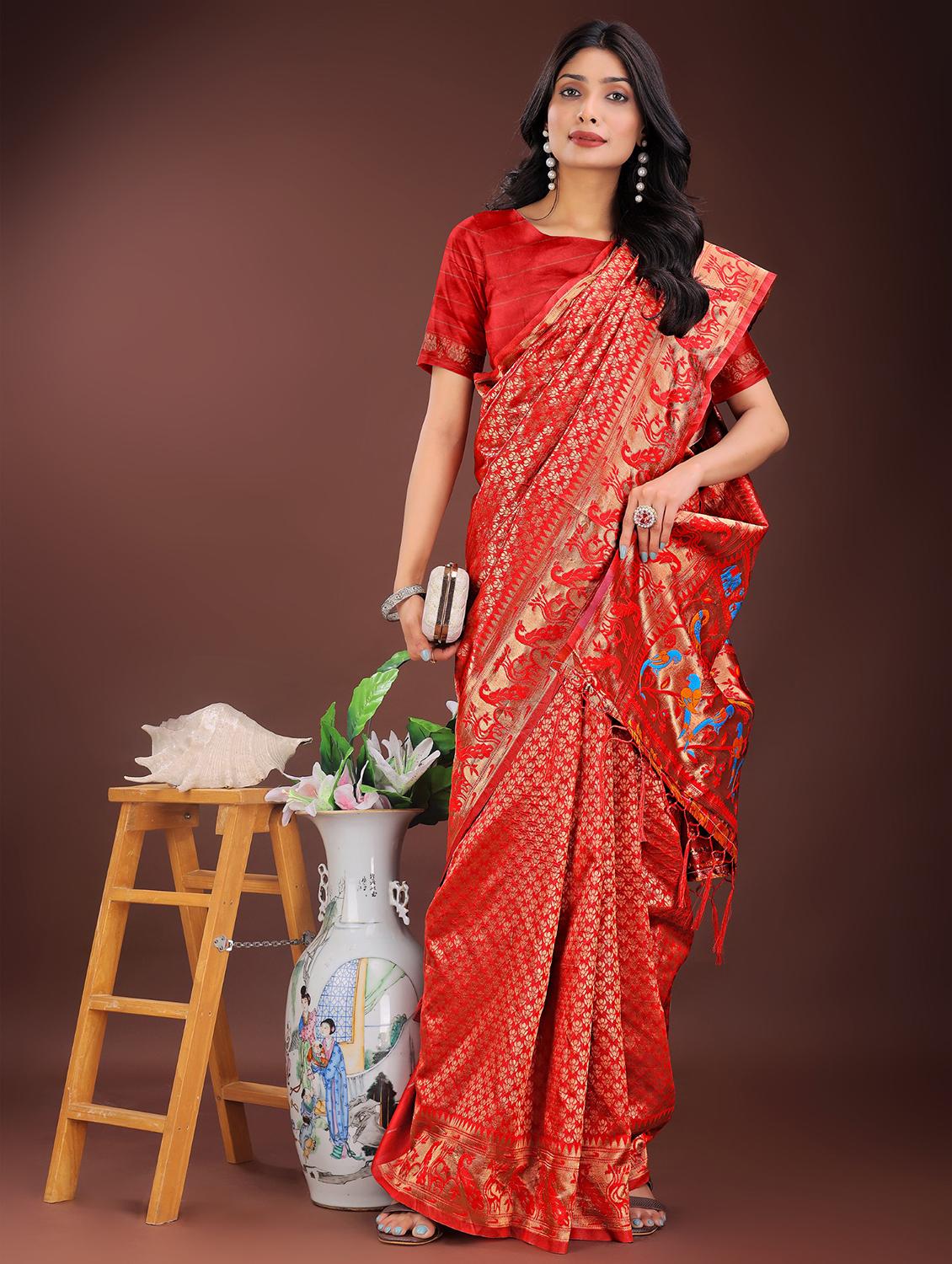 women self design paithani saree with blouse - 21969983 - Standard Image - 2