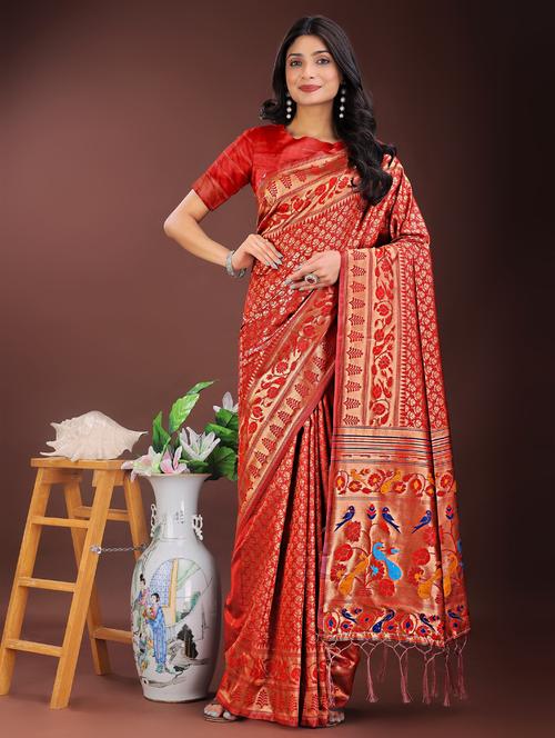 women self design paithani saree with blouse - 21969993 -  Standard Image - 0