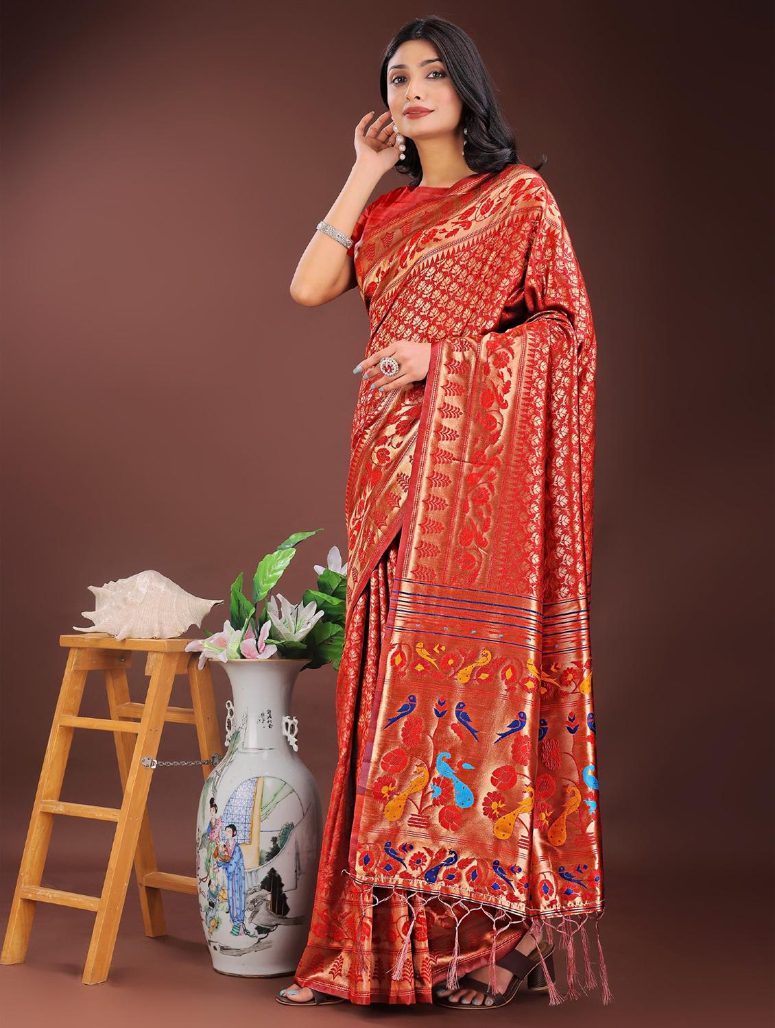 women self design paithani saree with blouse - 21969993 - Standard Image - 2