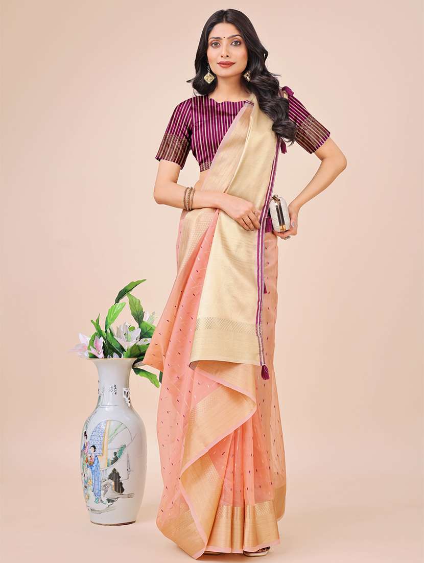 women self design bordered saree with blouse - 21970013 -  Standard Image - 2