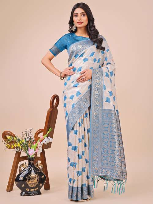 women self design bordered saree with blouse - 21970017 -  Standard Image - 0