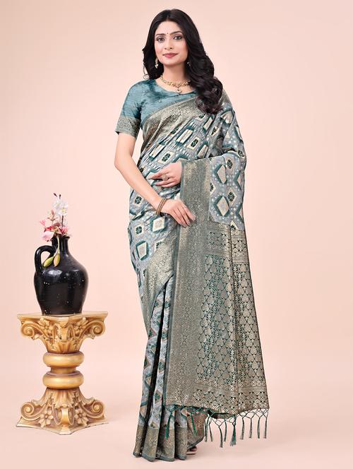 women self design banarasi saree with blouse - 21970122 -  Standard Image - 0