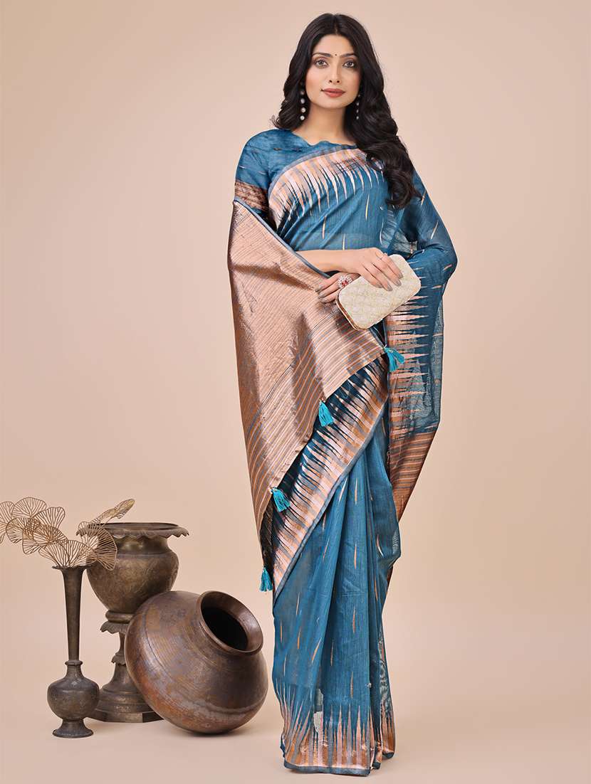 women self design bordered saree with blouse - 21970130 -  Standard Image - 2