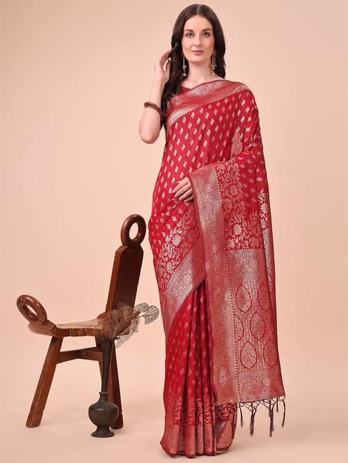 women self design banarasi saree with blouse - 21970135 - Standard Image - 0