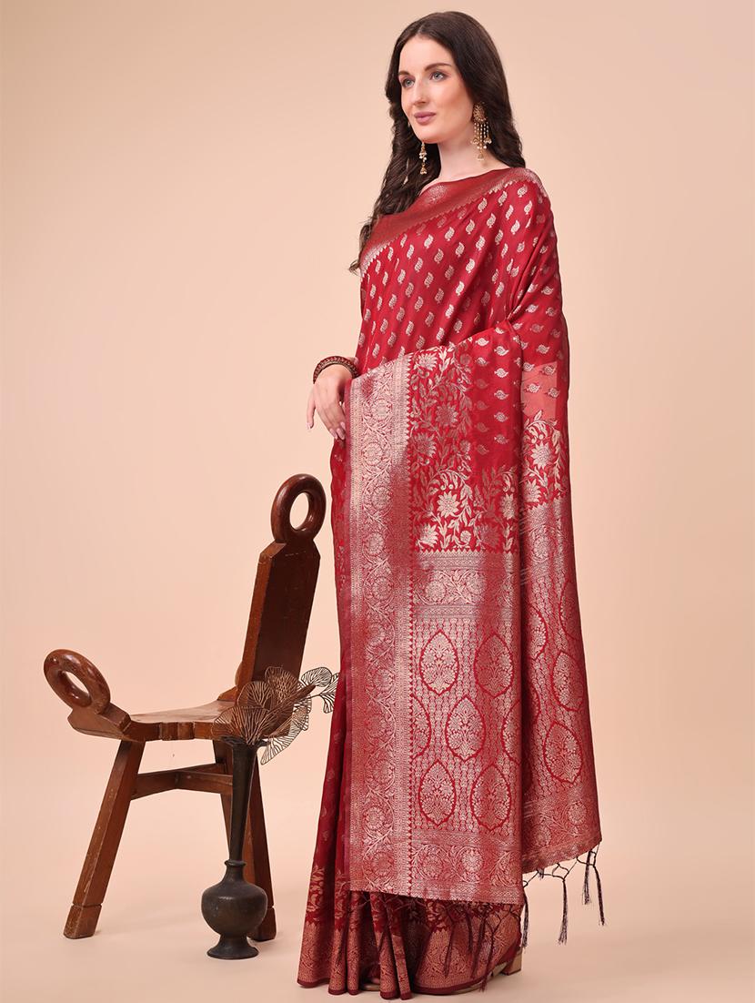 women self design banarasi saree with blouse - 21970135 - Standard Image - 2