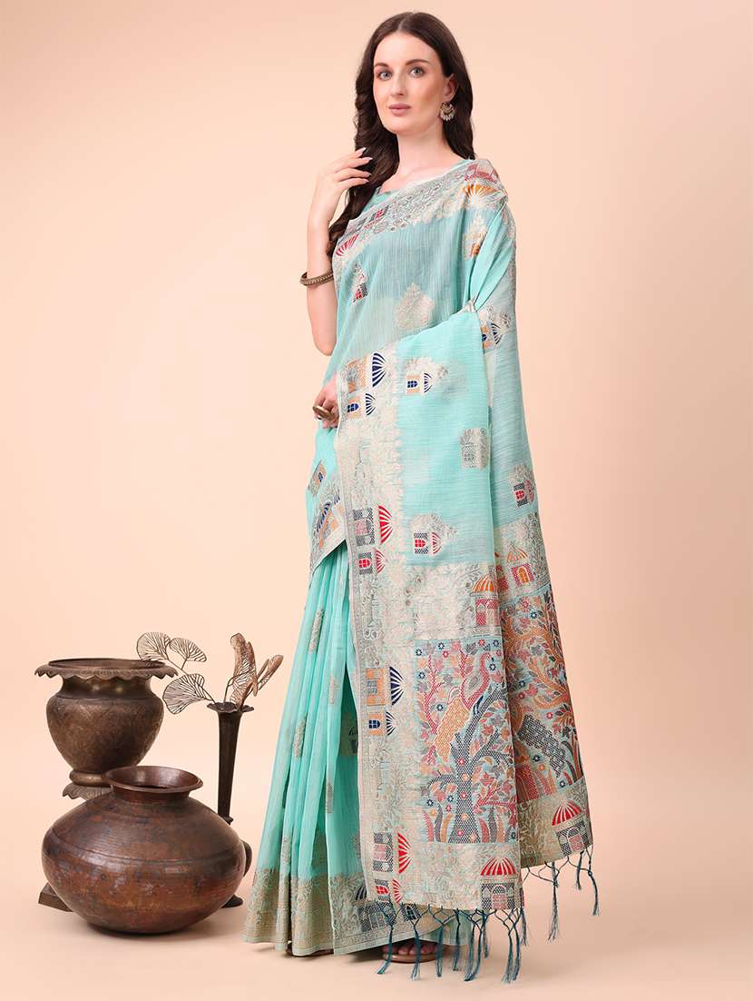 women self design bordered saree with blouse - 21970155 -  Standard Image - 2