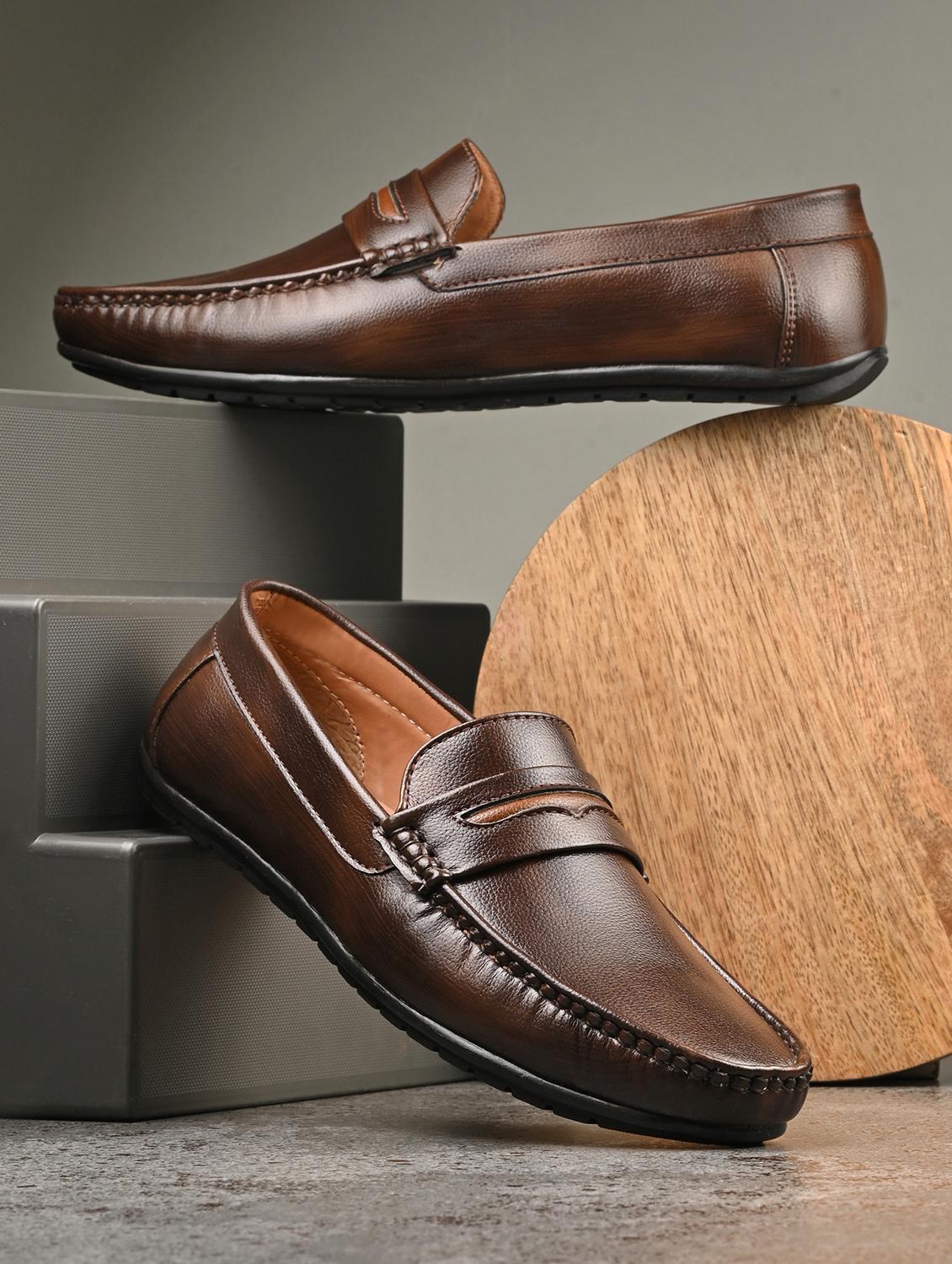 men brown slip on loafer - 21970181 - Zoom Image - 0
