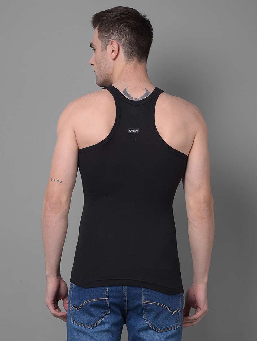 men pack of 3 color block square neck vest - 21970269 -  Standard Image - 2