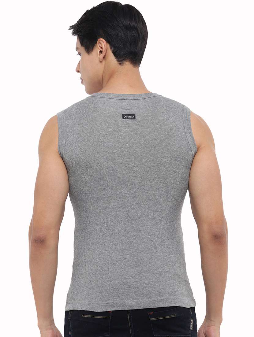 men pack of 5 color block round neck vest - 21970280 -  Standard Image - 2
