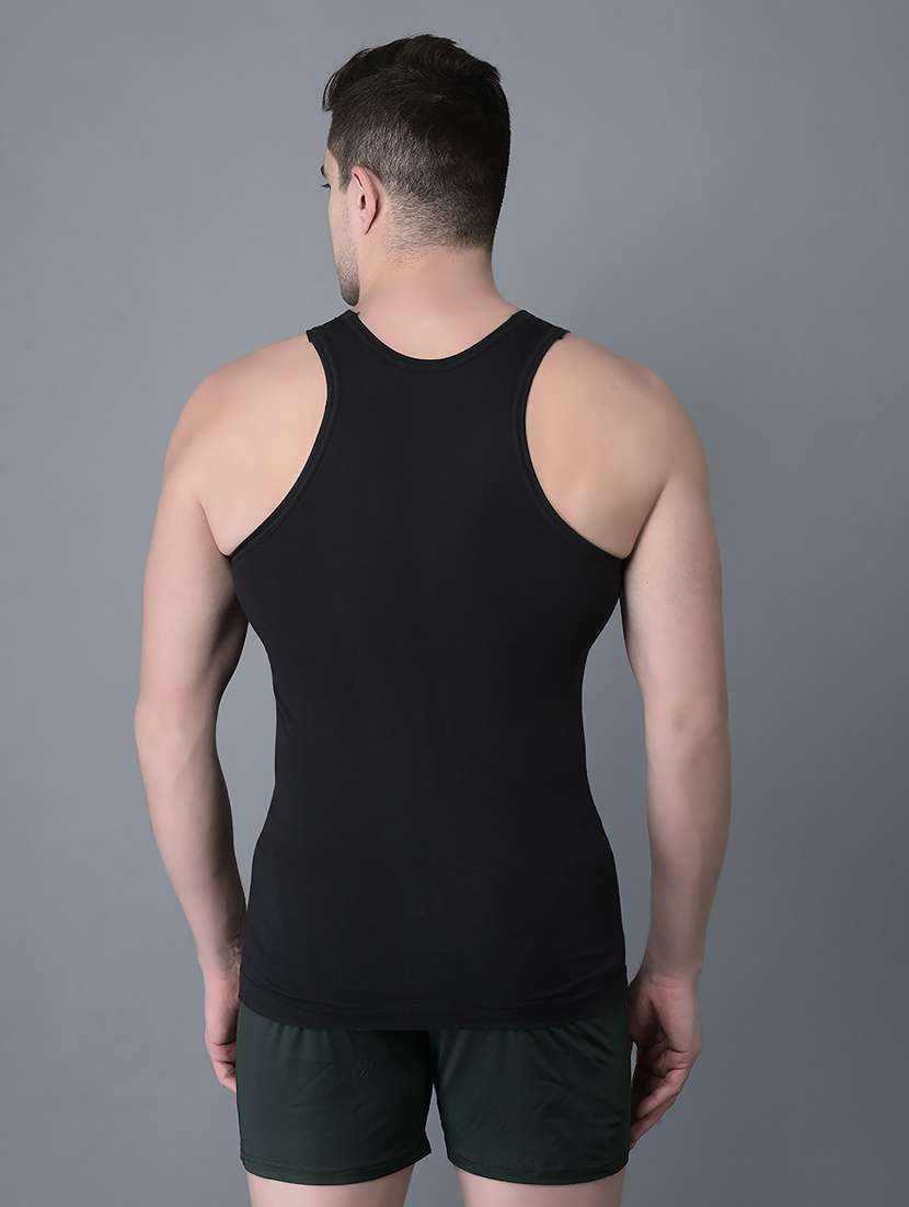 men pack of 3 solid scoop neck vest - 21970333 -  Standard Image - 2