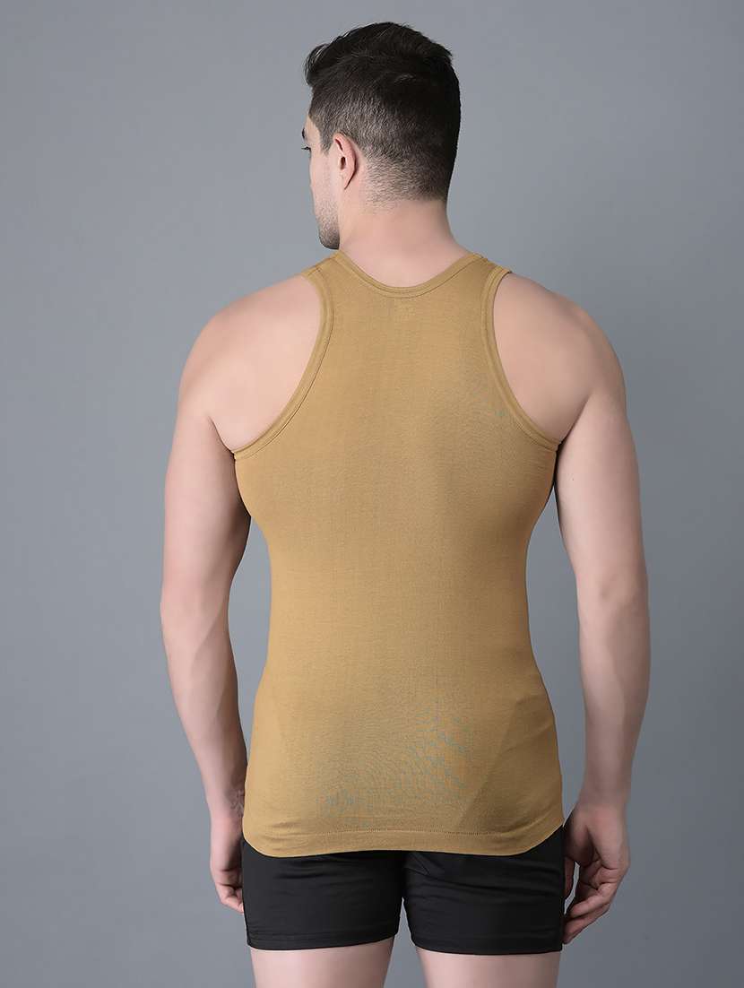 men pack of 5 solid scoop neck vest - 21970334 -  Standard Image - 2