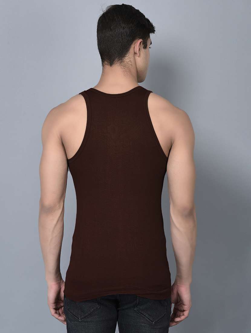 men pack of 5 solid scoop neck vest - 21970350 -  Standard Image - 2