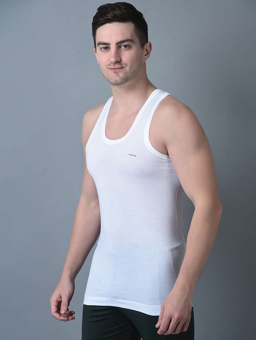 men pack of 3 solid scoop neck vest - 21970358 -  Standard Image - 2