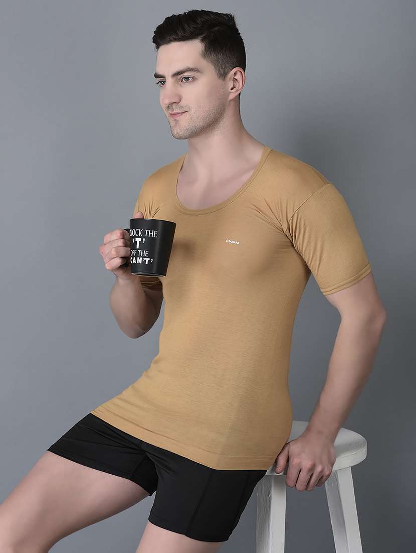 men pack of 3 solid scoop neck vest - 21970374 -  Standard Image - 2