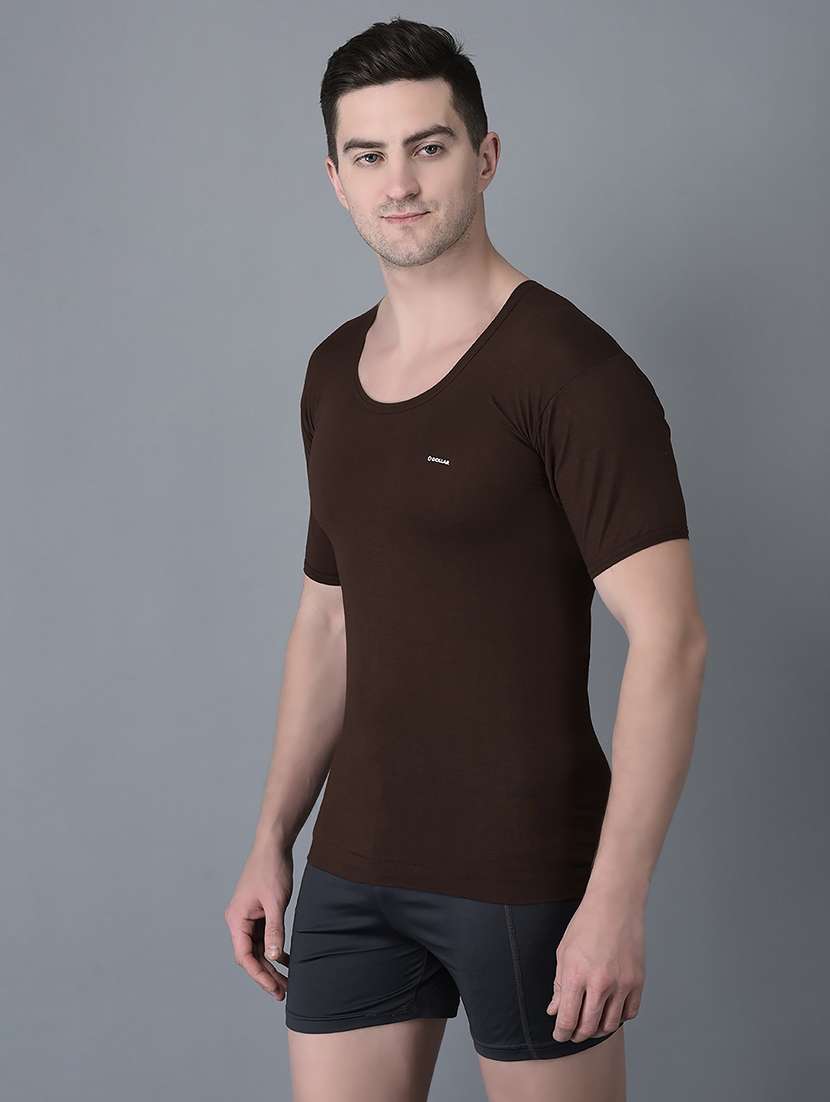 men pack of 5 solid scoop neck vest - 21970376 -  Standard Image - 2