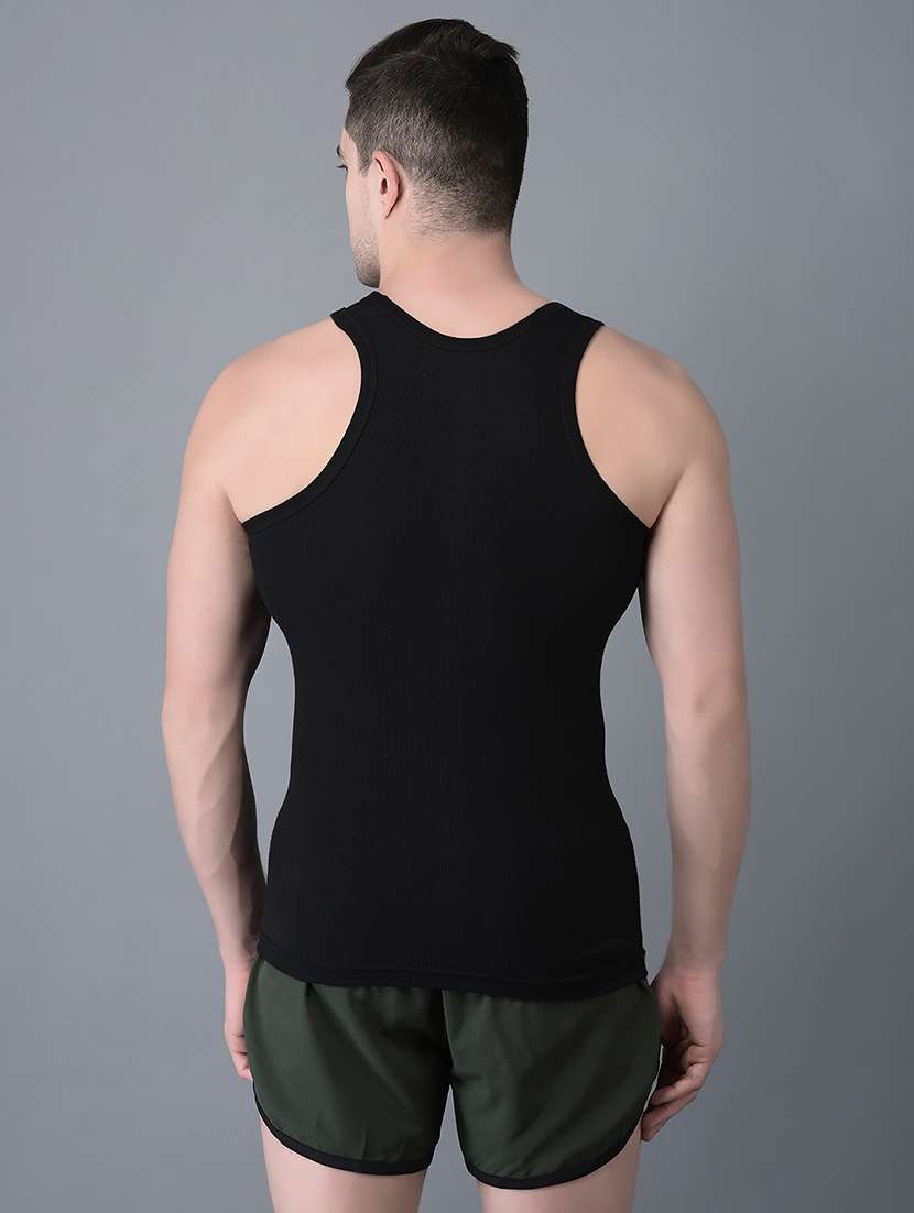 men pack of 6 solid scoop neck vest - 21970398 -  Standard Image - 2