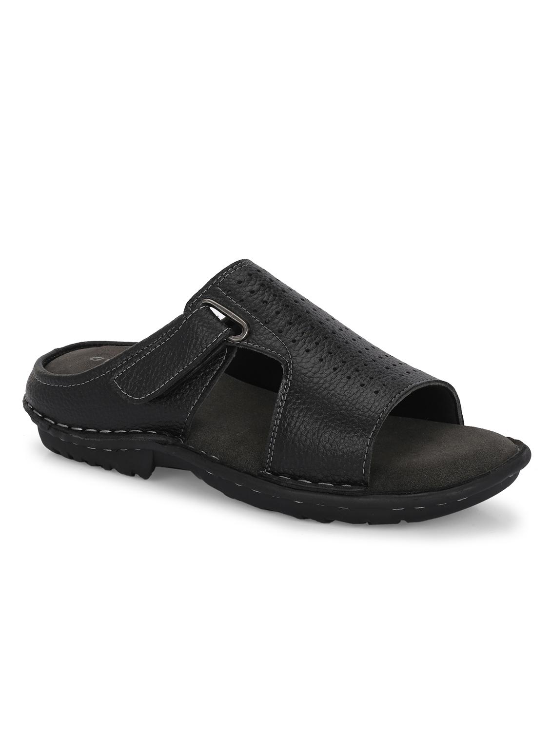 men black slip on sandal - 21970417 - Standard Image - 2