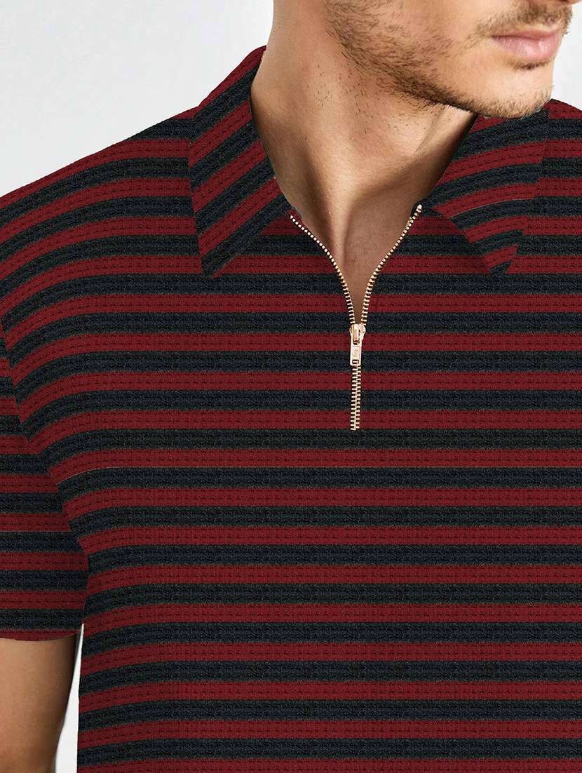 men striped short sleeve regular fit polo t-shirt - 21970457 -  Standard Image - 2