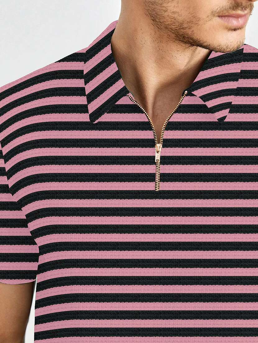 men striped short sleeve regular fit polo t-shirt - 21970458 -  Standard Image - 2