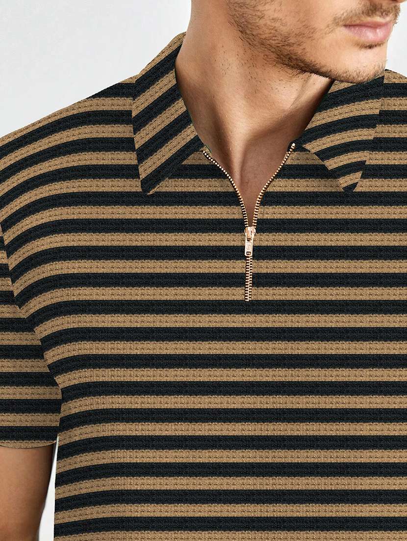 men striped short sleeve regular fit polo t-shirt - 21970459 -  Standard Image - 2