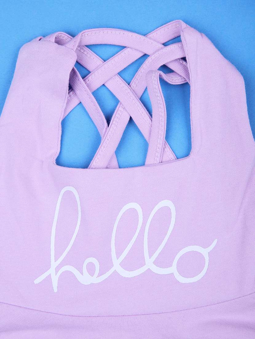 girls solid sleeveless flared frock with hairband - 21970480 -  Standard Image - 2