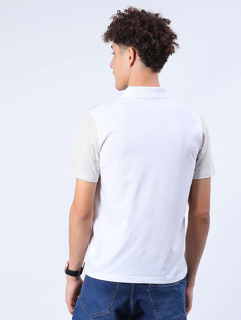 men printed short sleeve regular fit polo t-shirt - 21970489 -  Standard Image - 2