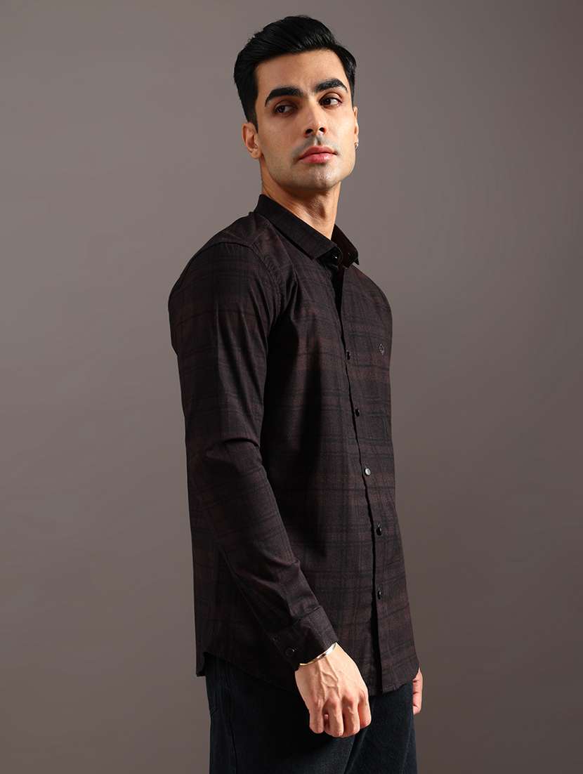 men checkered long sleeve regular fit casual shirt - 21970502 -  Standard Image - 2