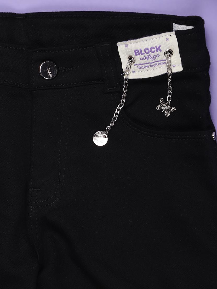 girls printed mid rise slim fit jean - 21970505 - Standard Image - 2