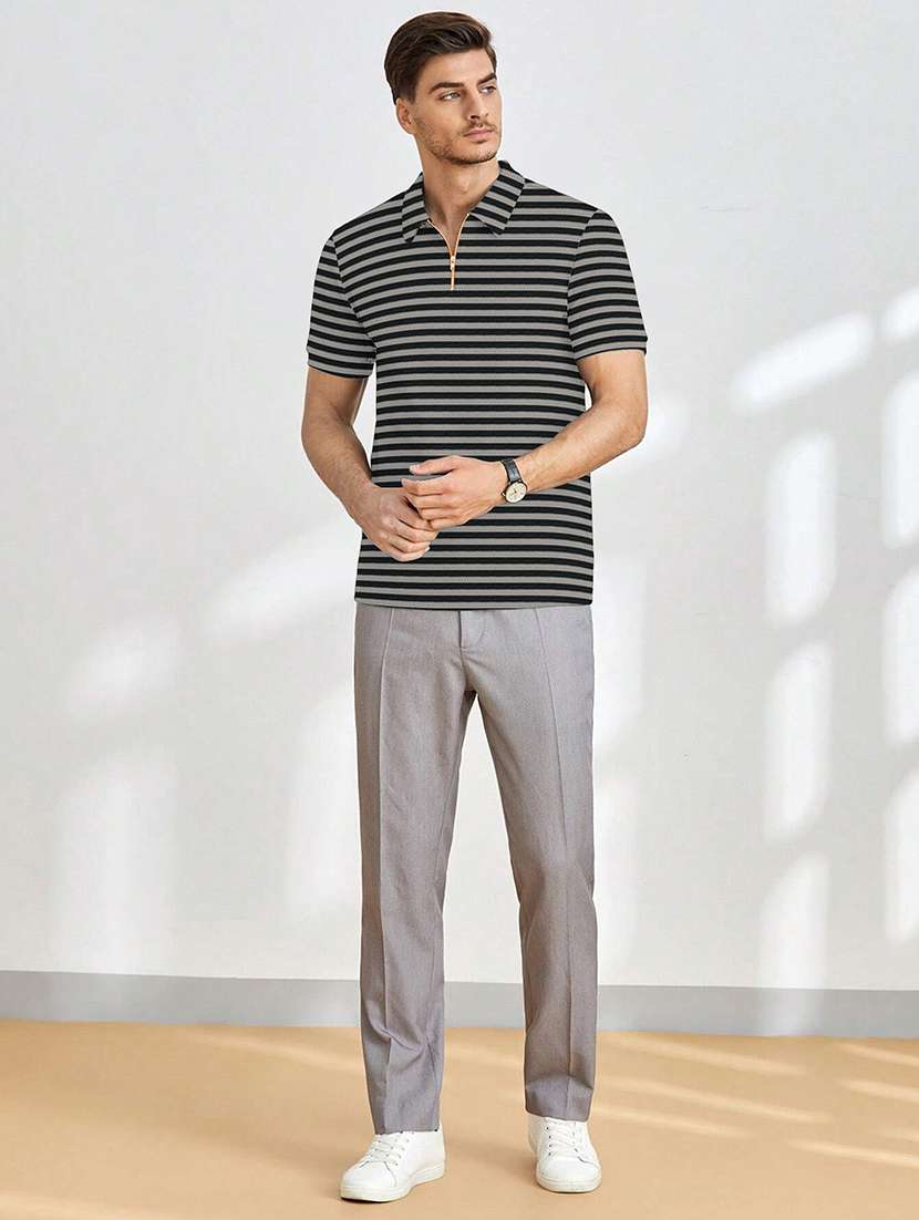 men striped short sleeve polo t-shirt - 21970688 -  Standard Image - 2