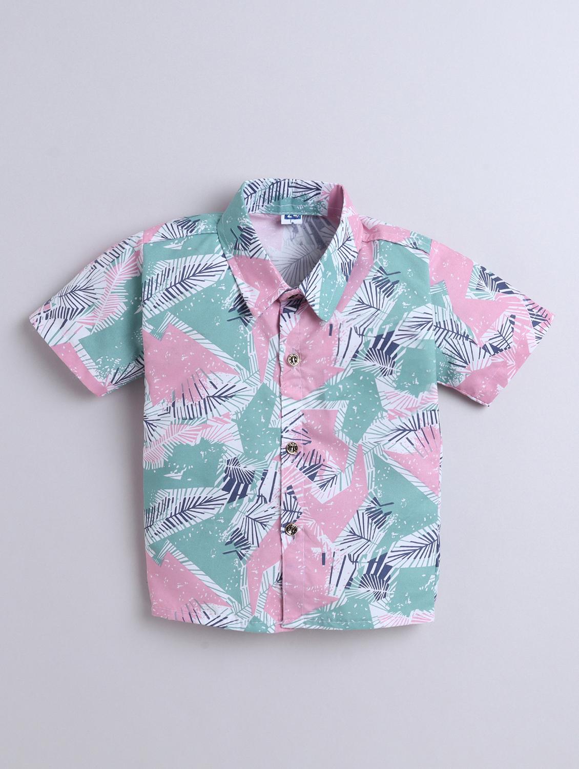 boys printed shirt and shorts co-ord set - 21970697 - Standard Image - 2