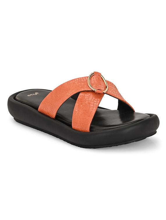 women brown slip on sandal - 21970876 - Standard Image - 2