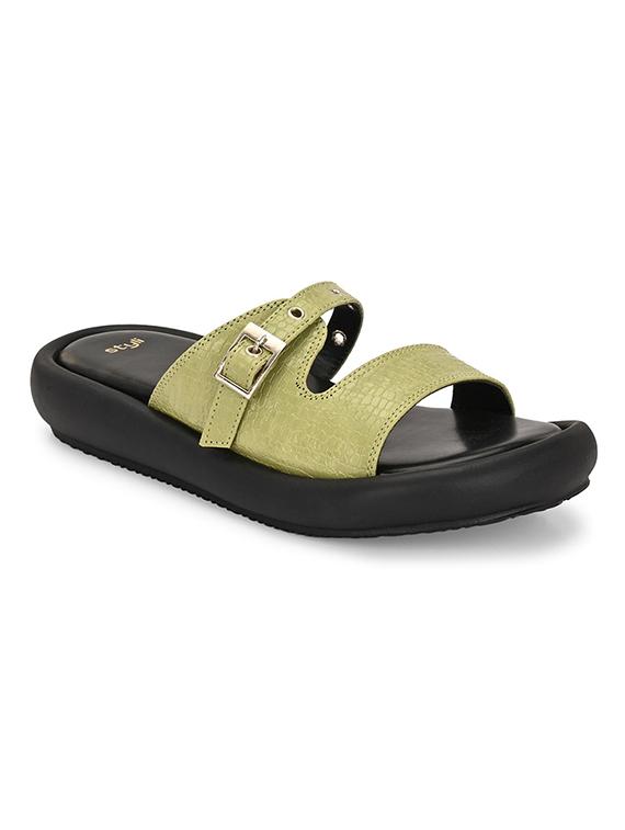 women green slip on sandal - 21970877 - Standard Image - 2