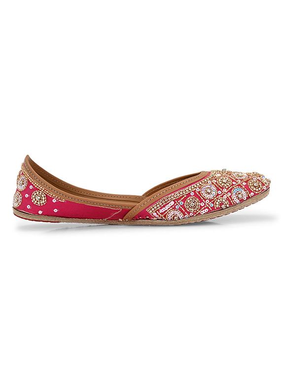 women pink embellished slip on juti - 21970879 - Standard Image - 2