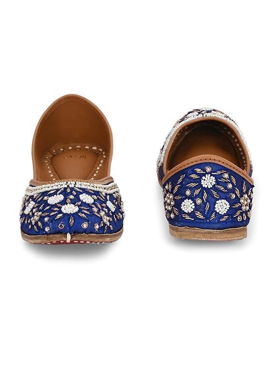 women blue emebllished slip on juti - 21970880 - Standard Image - 2