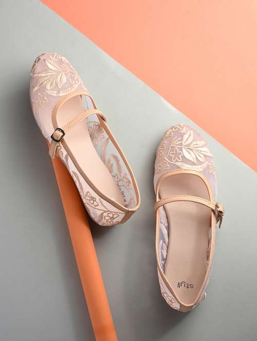 women peach slip on ballerina - 21970883 -  Standard Image - 0