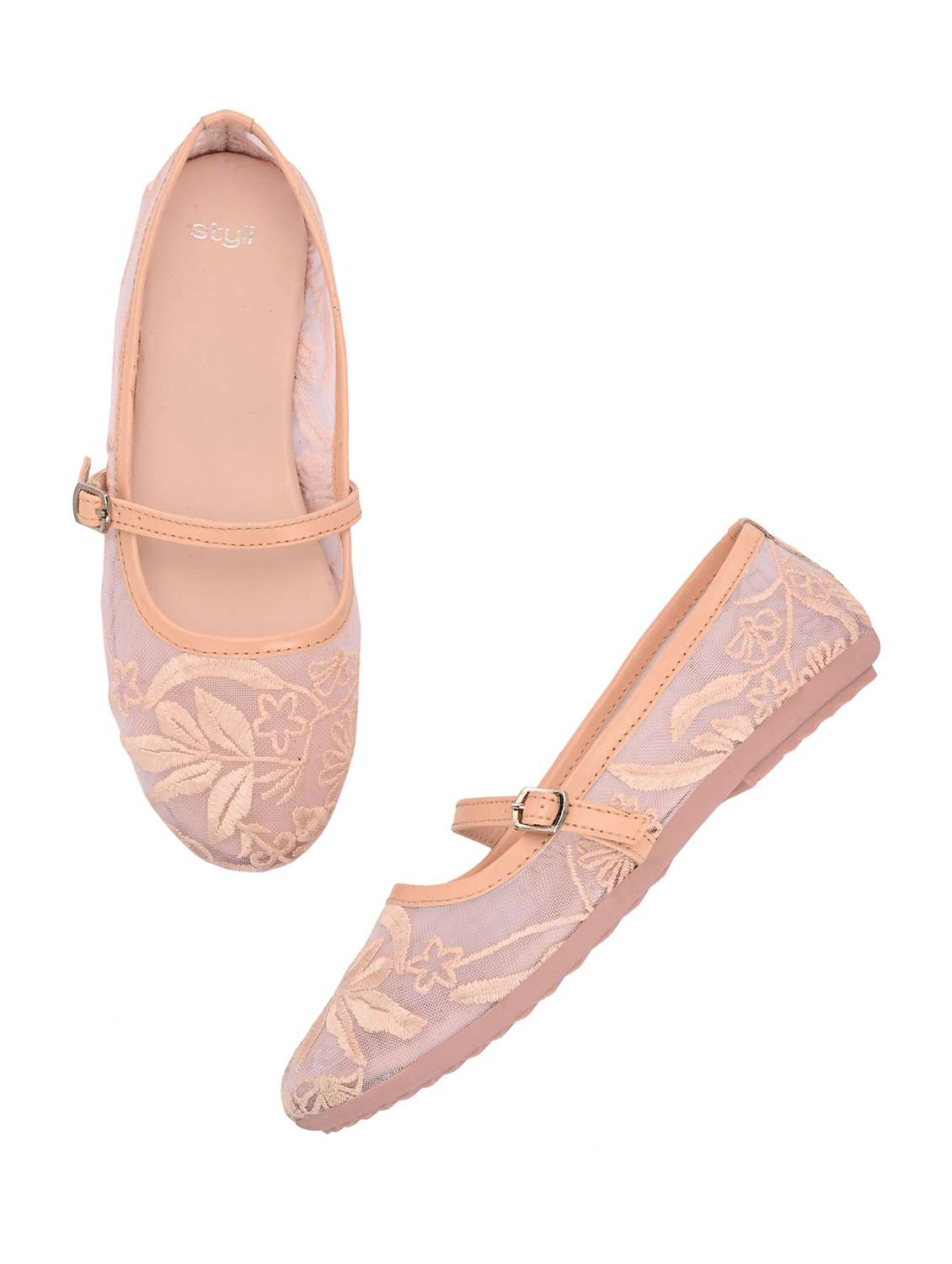 women peach slip on ballerina - 21970883 -  Standard Image - 2
