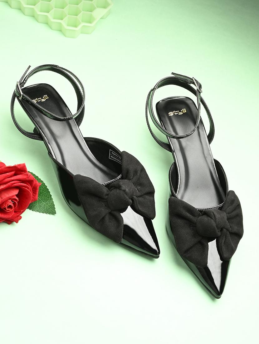 women black ankle strap kitten heels  - 21970890 -  Zoom Image - 0