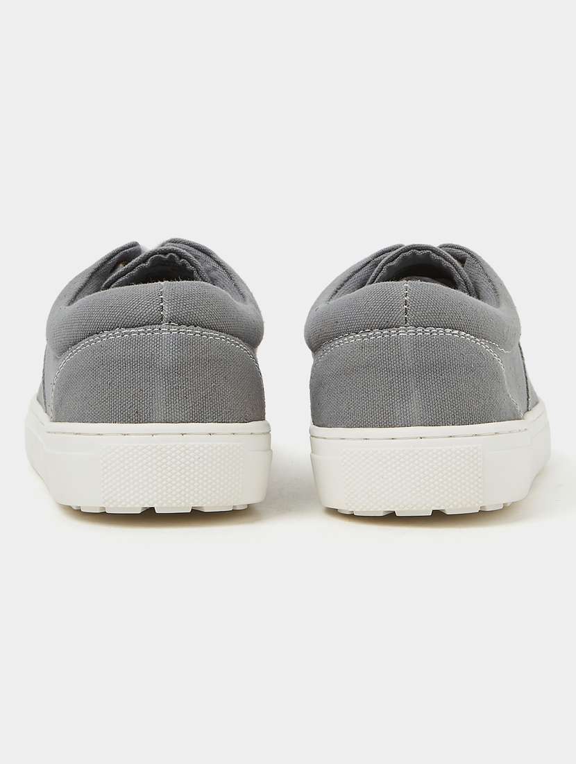 men grey lace up sneaker - 21970907 -  Standard Image - 2