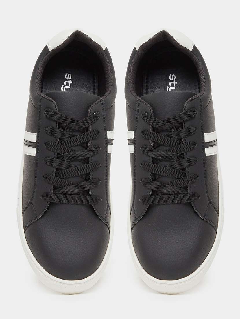 men black lace up sneaker - 21970909 -  Standard Image - 2