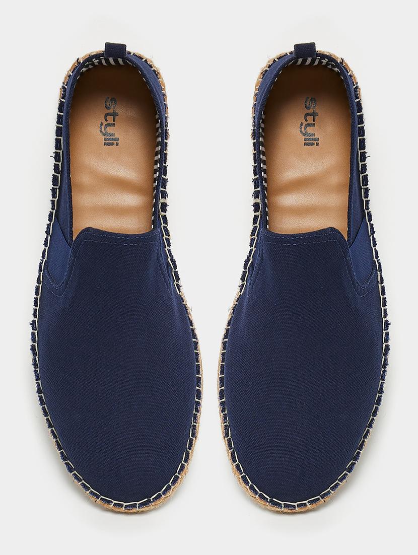 men navy blue slip on espadrille - 21970916 - Standard Image - 2