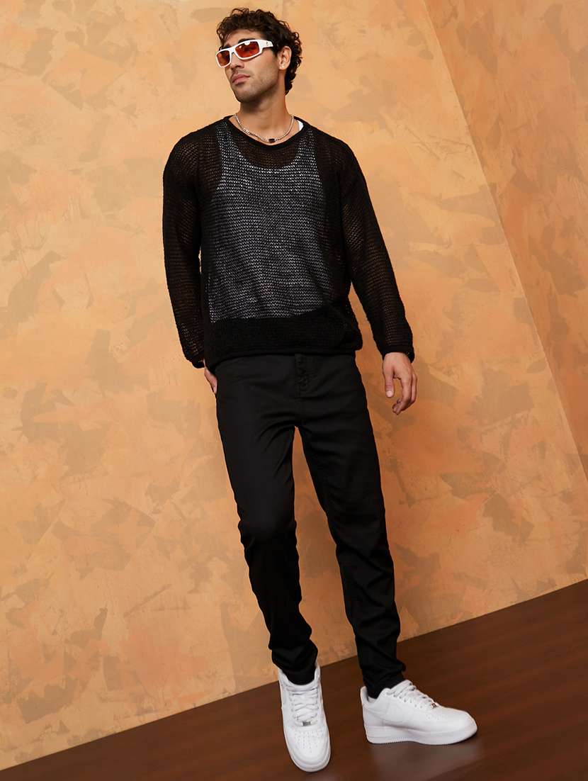 men solid mid rise slim fit jeans - 21970939 -  Standard Image - 2