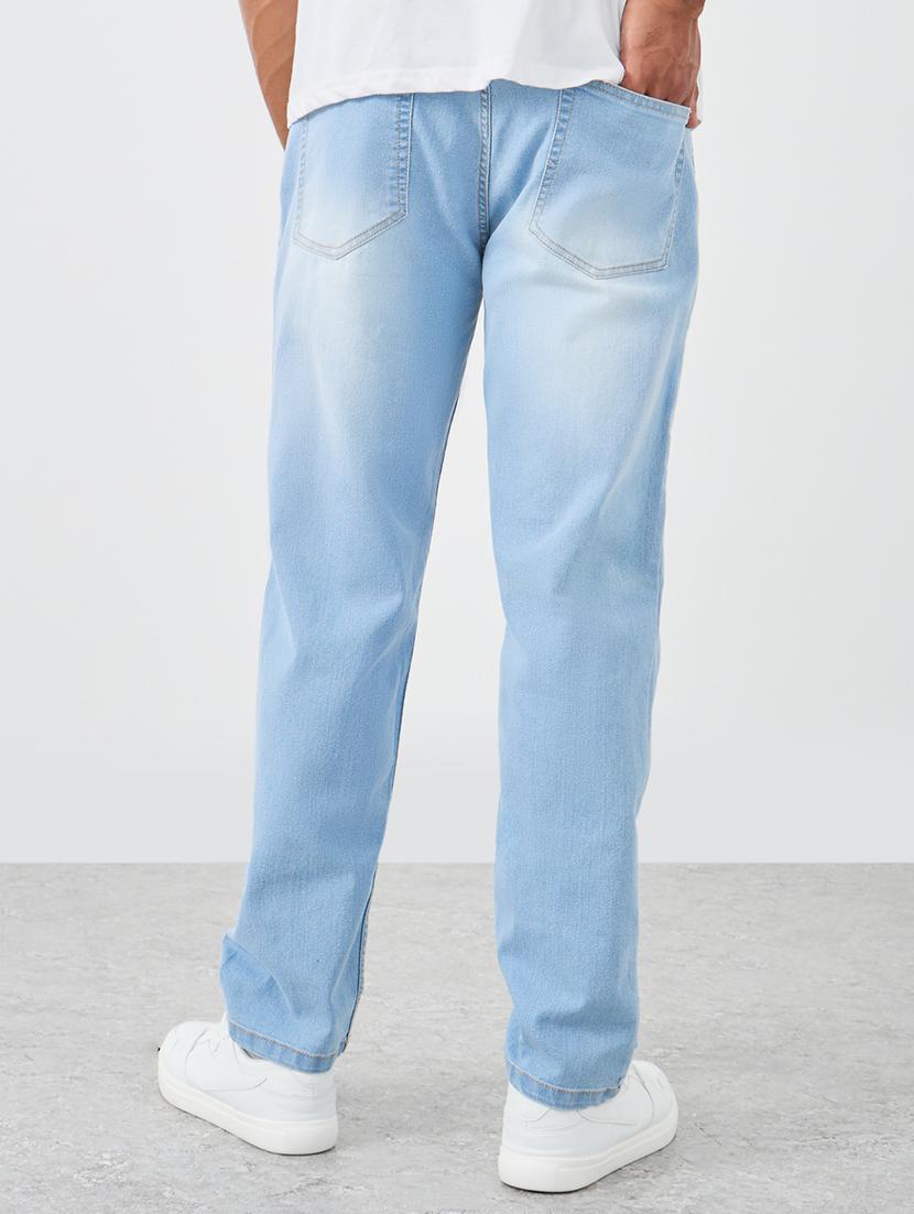men printed mid rise straight fit jeans - 21970948 - Standard Image - 2