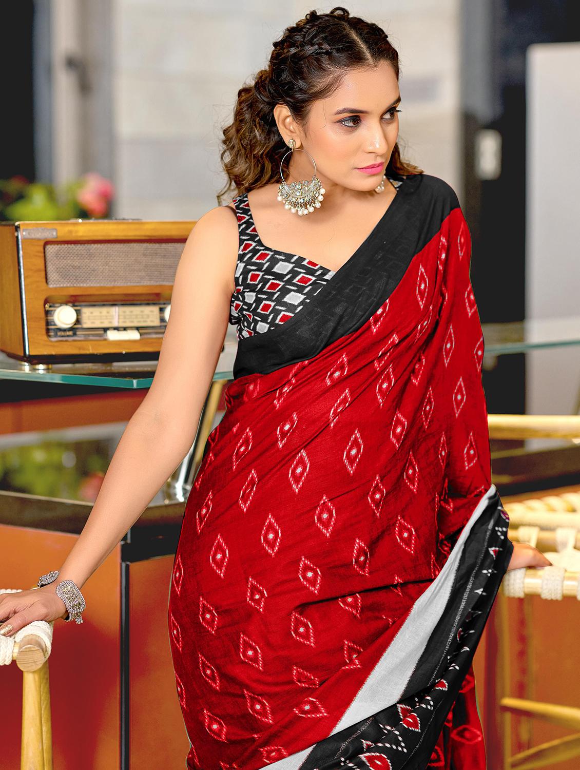 women printed casual wear saree with blouse - 21970970 - Standard Image - 2