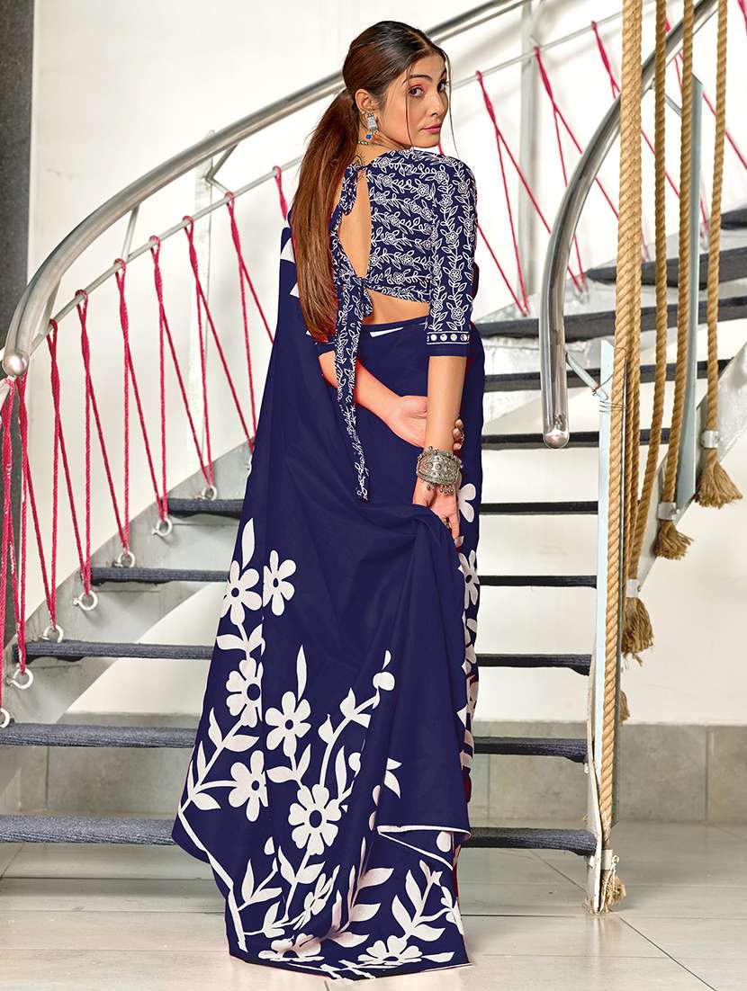 women printed casual wear saree with blouse - 21971034 - Standard Image - 2