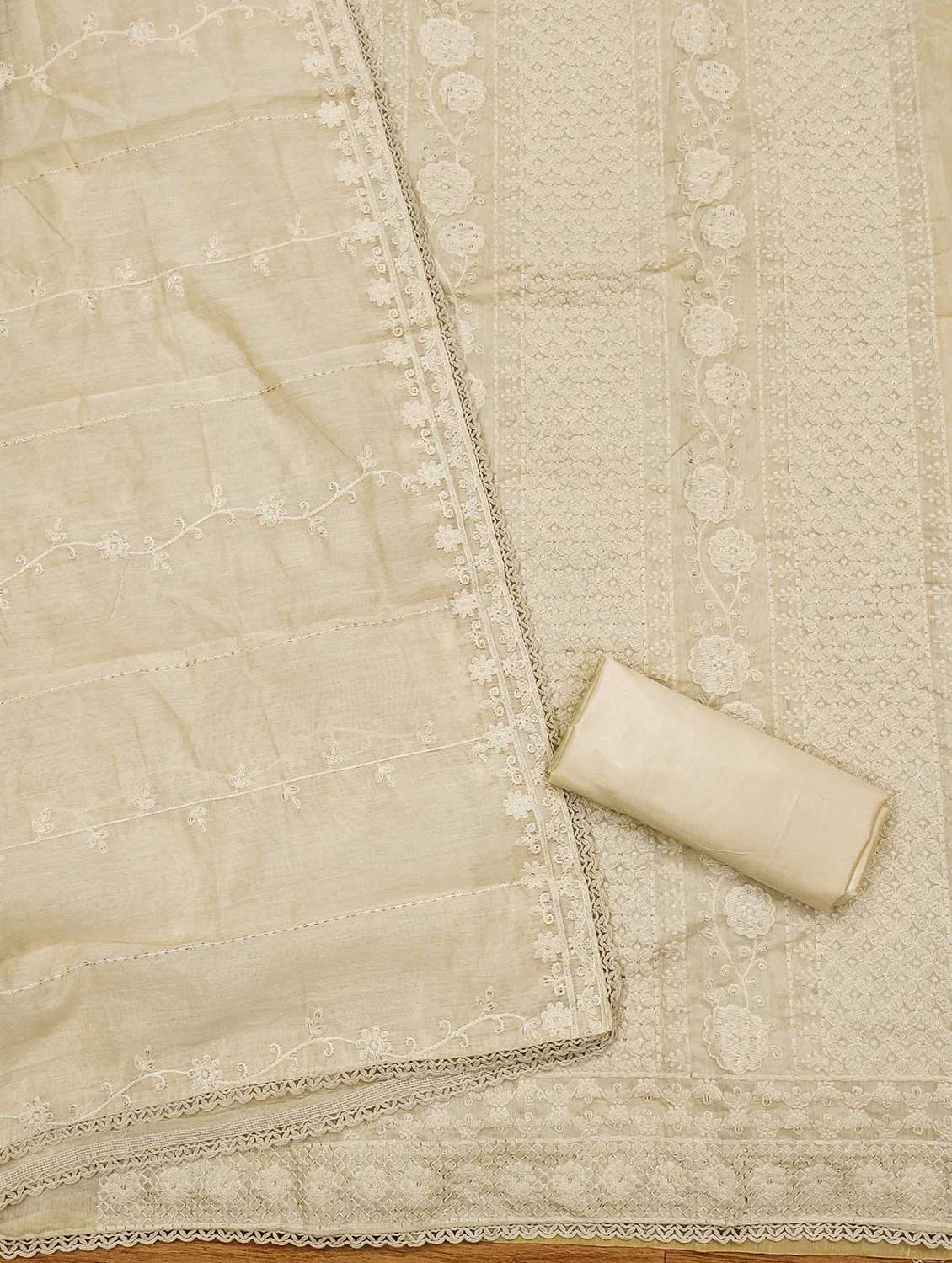 women embroidered unstitched suit set - 21971087 -  Standard Image - 2