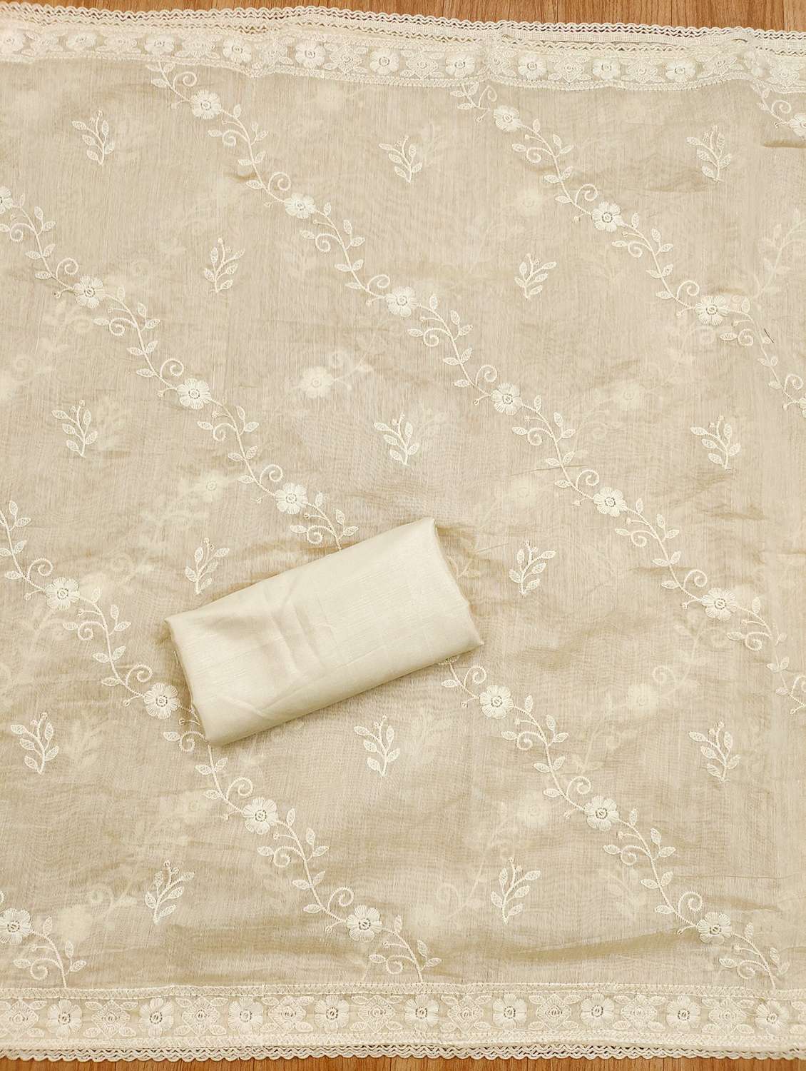 women embroidered unstitched suit set - 21971092 -  Standard Image - 2